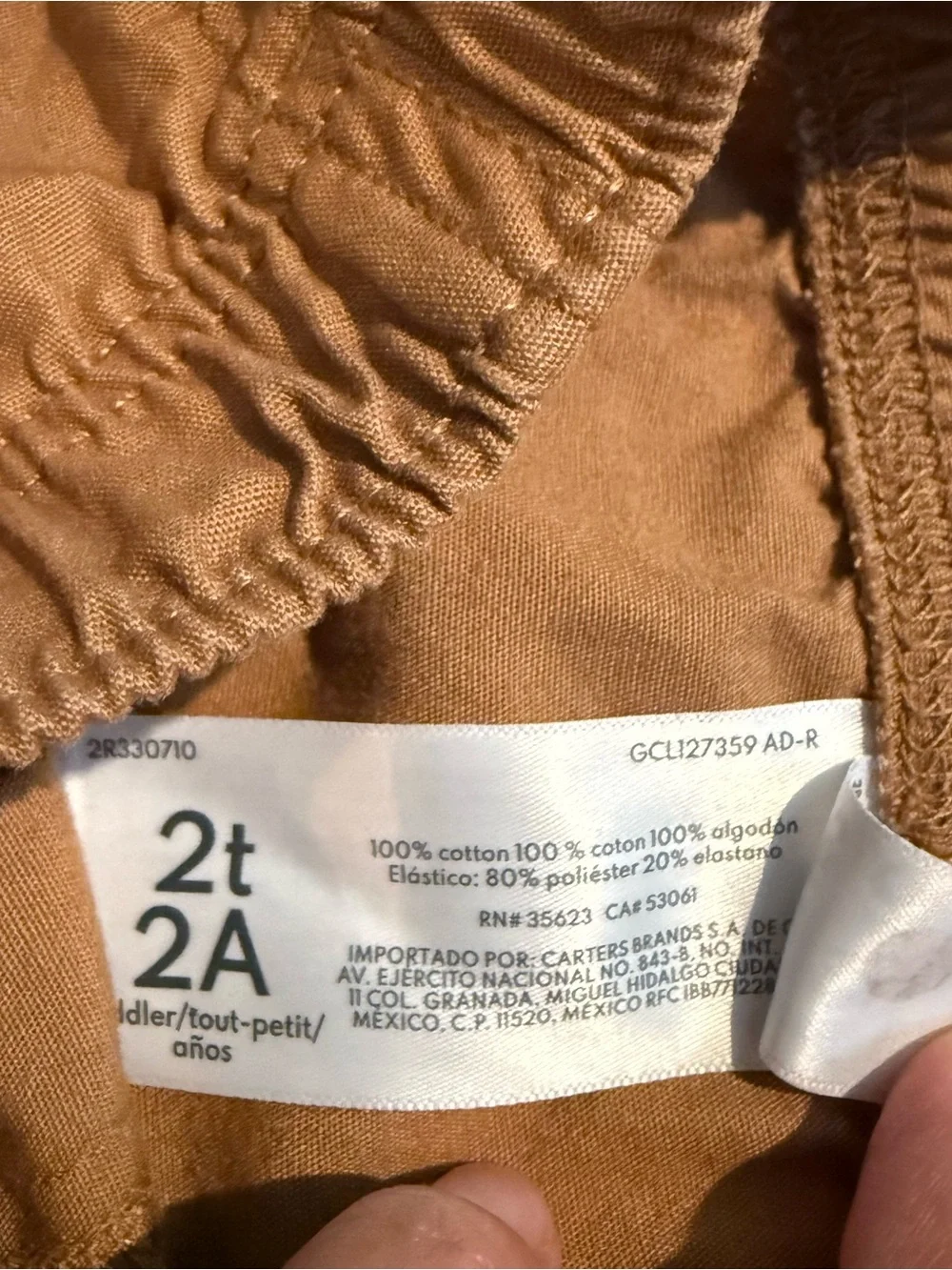 Carter’s Toddler Boys 2T Striped Hooded Henley Brown Jogger 2 Piece Outfit